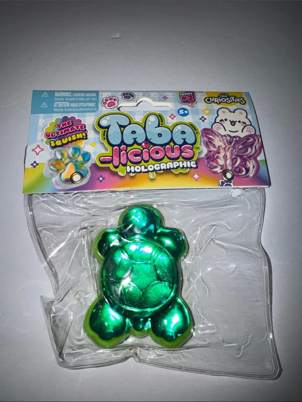Orb taba holographic Turtle Squishy Toy - Green